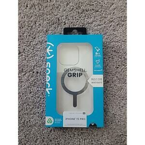 NEW Speck Gemshell Grip MagSafe Case iPhone 15 Pro Clear – Drop Protection